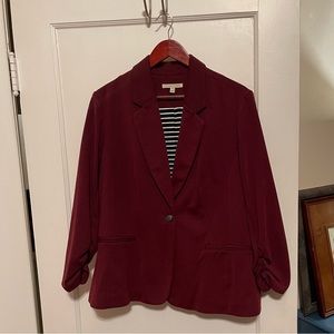 41 Hawthorn Ruched Sleeve Blazer Size 2X